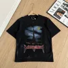 Hochwertiges Balenciaga Kurzarmhemd Schwarz Baumwolle Farbverlaufsstil