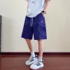 Premium Qualität Descente Shorts Schwarz Leinen Casual Luxury