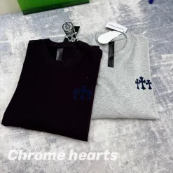 Premium Chrome Hearts Langarmshirt im blauen Logo-Stil