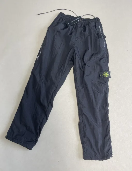Bestseller Stone Island Hose Schwarz Nylon Logo Luxus