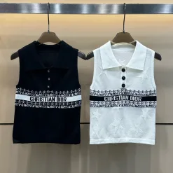 Hochwertige Dior Weste Schwarz Monogramm Luxus