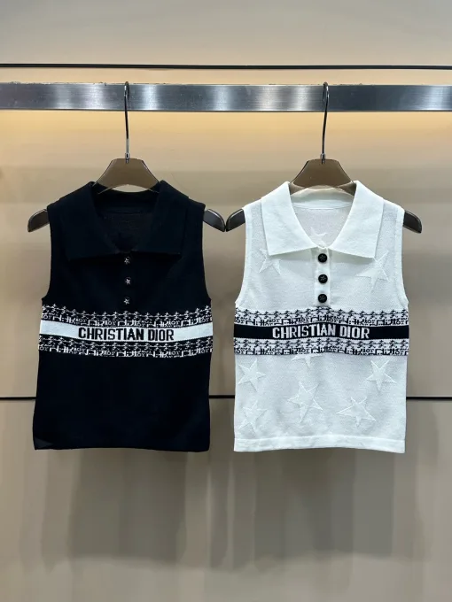 Hochwertige Dior Weste Schwarz Monogramm Luxus