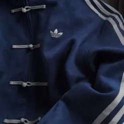 Premium Qualität Adidas Langarmshirt Navy Wildleder Retro Luxus