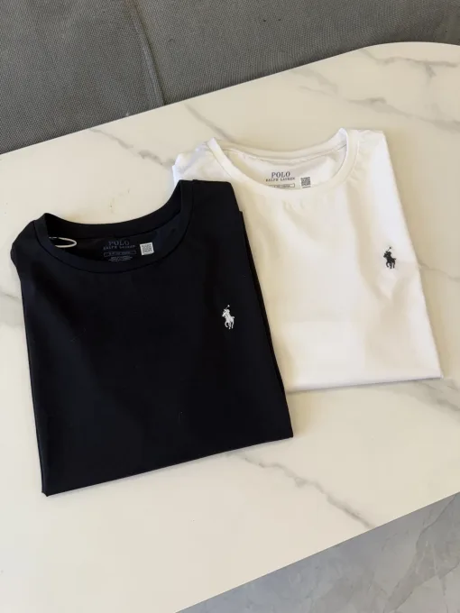 Bestseller Ralph Lauren Kurzarm Schwarz Klassischer Stil