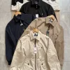 Luxus Ralph Lauren Mantel Khaki Bestickt Luxus