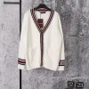 Hochwertige Gucci-Hemden in weißem Strick im Preppy-Stil