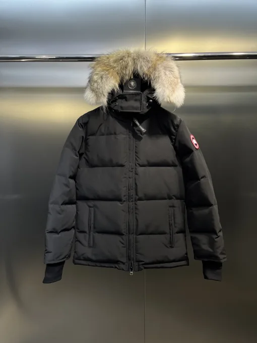 Hochwertige Canada Goose Jacken aus weißem Fleece im klassischen Stil