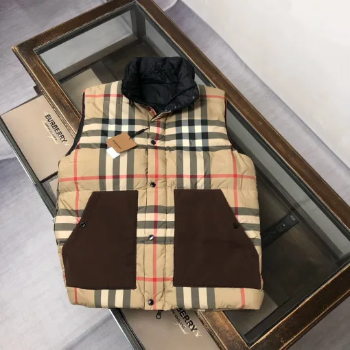 Bestseller Burberry Daunenjacken Khaki Nylon Plaid Luxus