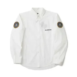 Hochwertige Balenciaga Langarm-Baumwoll-Logo-Kollektion
