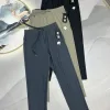 Premium Descente Hose Schwarz Leinen Atmungsaktiv Luxus