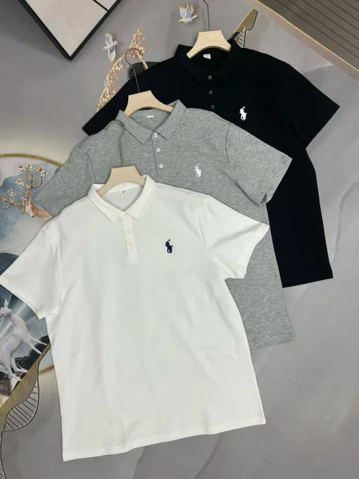 Premium Ralph Lauren Poloshirt Schwarz Bestickt Luxus