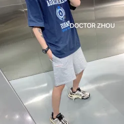 Hochwertiges Balenciaga T-Shirt Navy Classic Style