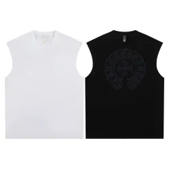 Premium Chrome Hearts Weste Schwarz Baumwolle Luxus