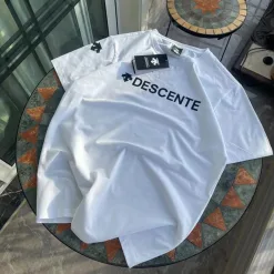 Luxus Descente Kurzarm Schwarz Baumwolle Retro Kollektion
