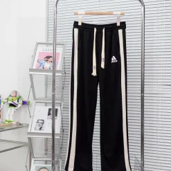 Bestseller Adidas Straight-Leg Hose Schwarz Baumwolle Print Luxus