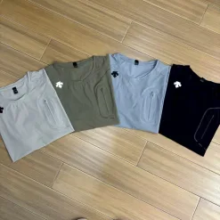 Premium Descente Kurzarm Schwarz Solid Kollektion