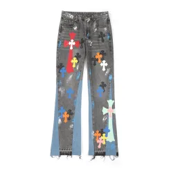 Hochwertige Chrome Hearts Jeans-Leder-Waschkollektion