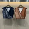 Premium Louis Vuitton Weste Blau Strick Monogramm Stil