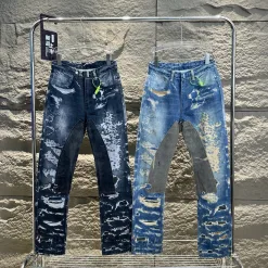 Premium Qualität Givenchy Jeans Weiß Denim Patchwork Luxus