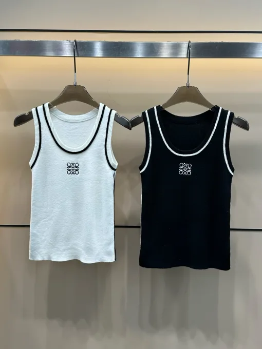 Hochwertige Loewe Weste in Weiß mit Logo-Kollektion