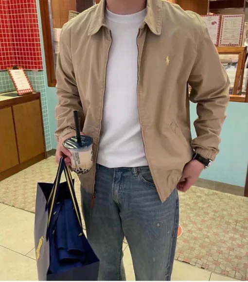 Hochwertiger Ralph Lauren Mantel Khaki Baumwolle Klassisch Luxus