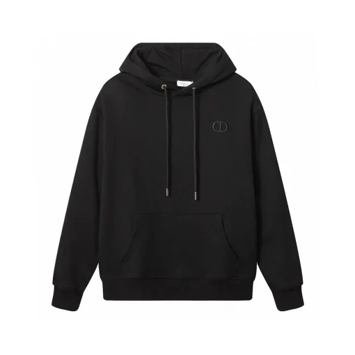 Premium Dior Hoodie Schwarz Baumwolle Logo Style