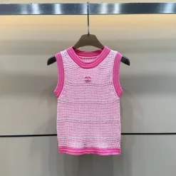 Hochwertige Chanel Weste Pink Knit Luxury