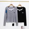 Hochwertiger Fila Langarm-Sweatshirt in Schwarz mit atmungsaktivem Stil