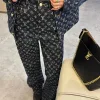 Premium Louis Vuitton Hose Weiß Denim Print Luxus