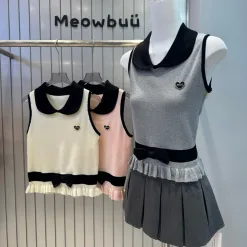 Premium Qualität Miu Miu Weste Pink Strick Luxus