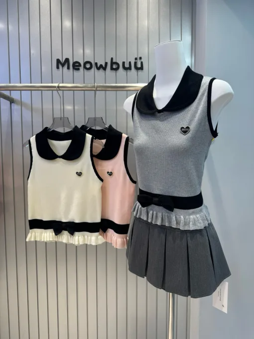 Premium Qualität Miu Miu Weste Pink Strick Luxus