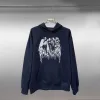 Luxus Balenciaga Sweatshirts Schwarz Baumwolle Vintage Style