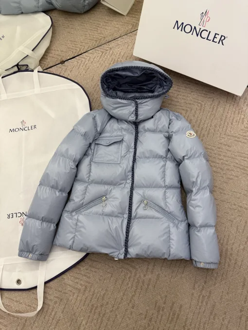 Bestseller Moncler Langarm Weiß Leder Stil