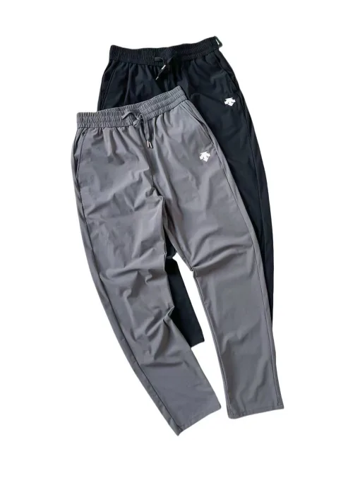 Luxus Descente Jogginghose Schwarz Nylon Solid Collection