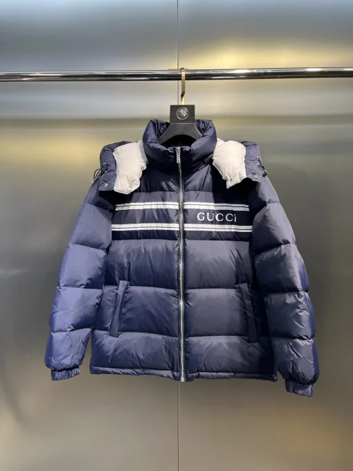 Luxus Gucci Daunenjacke im Weiß-Stil
