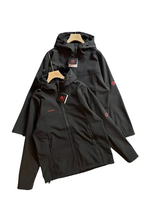 Premium Mammut Jacken Red Fleece Embroidered Kollektion