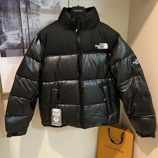 Luxus The North Face Daunenjacke Schwarz Klassischer Stil