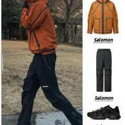 Premium Qualität Salomon Casual Hose Schwarz Nylon Casual Luxury