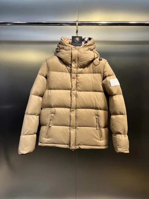 Premium Burberry Daunenjacken Schwarz Retro Style