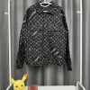 Premium Qualität Louis Vuitton Jacke Schwarz Denim Print Luxus