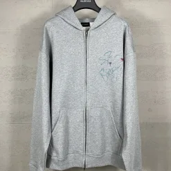 Hochwertige Balenciaga Sweatshirts Graue Baumwolle Bestickte Kollektion