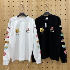 Premium Supreme Langarmshirt im Schwarzdruck-Stil