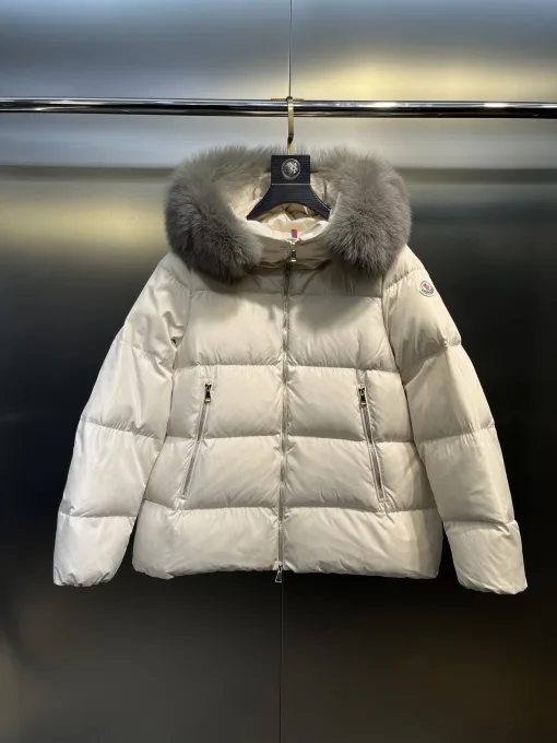 Bestseller Moncler Daunenjacke Weiß Klassischer Stil