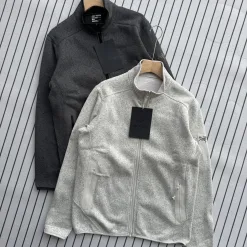 Premium Qualität Express Mantel Grau Fleece Sportlicher Stil