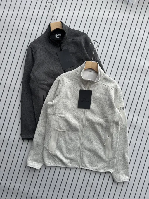 Premium Qualität Express Mantel Grau Fleece Sportlicher Stil