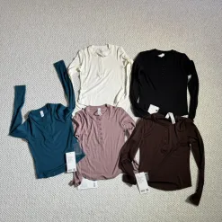 Luxus Lululemon Langarmshirt Schwarz Luxus