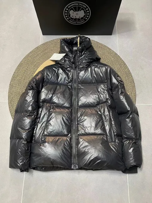 Premium Qualität Canada Goose Daunenjacke Schwarz Luxus