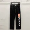 Premium Balenciaga Jeans im schwarzen Print-Stil