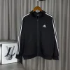 Premium Adidas Langarmshirt aus schwarzer Baumwolle, klassische Kollektion