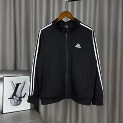 Premium Adidas Langarmshirt aus schwarzer Baumwolle, klassische Kollektion